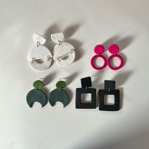 4 Pairs of Clay Earrings